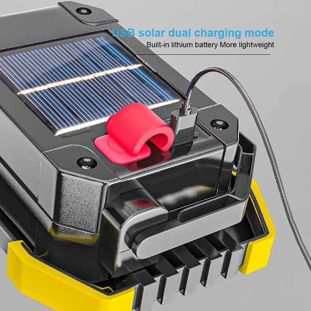 Портативный Точечный светильник, 800 Вт, светодиодный рабочий светильник с зарядкой от USB, фонарик на солнечной энергии со встроенным аккумулятором