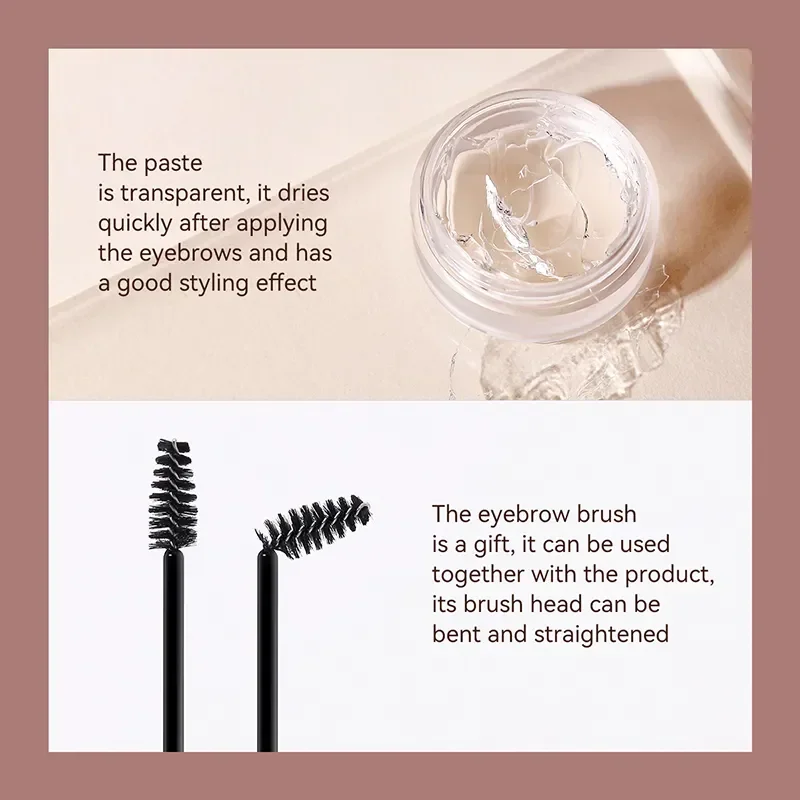 Crema de estilismo para cejas 3D, maquillaje de larga duración, Natural, de secado rápido, pomada para cejas salvajes, ajuste de Gel, cera, cosméticos para cejas, 1 Uds.