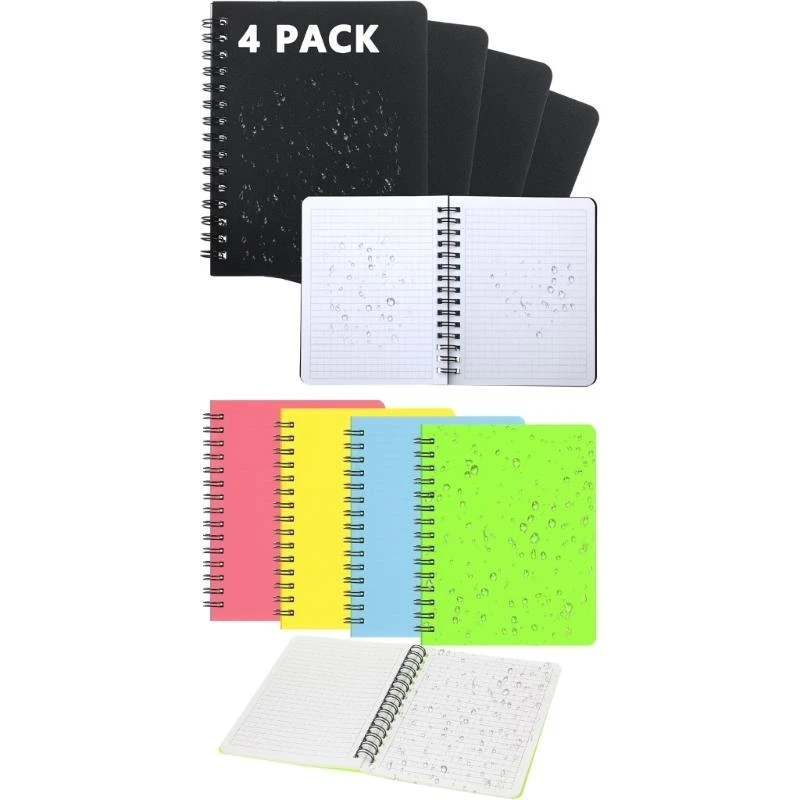 Notebook enlace bobina Twin 100 páginas Gridded 4x5.5 pulgadas notas notas periódico para escribir nota diario