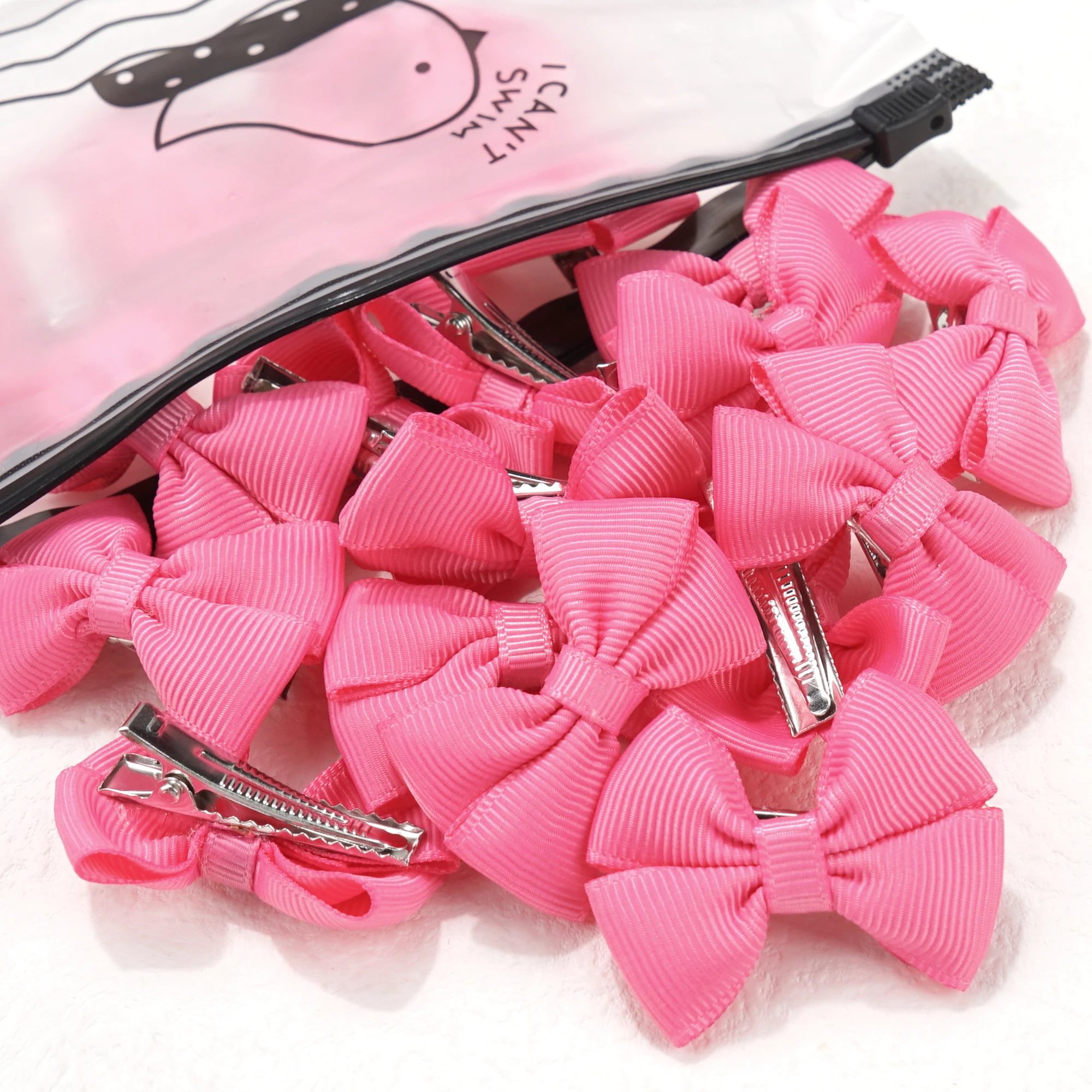 20 Pieces Baby Hair Clips 2 inches Hair Bows alligator Clips for Infant and Baby Girls in Pairs