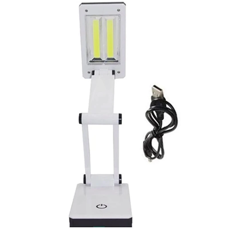 A42F  Super Bright COB LED Portable Desk Lamp Foldable Press Sensitive Control Battery and USB Powered (No Battery)