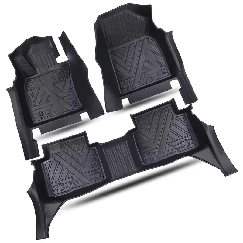 Custom printed carpet car non-slip floor mat 4pc set rubber carpet car floor mat