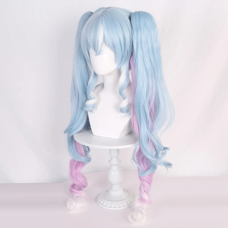 VOCALOID 2023 Snow Miku 90 cm Resistente ao Calor Cabelo Sintético Longo Anime Perucas Cosplay