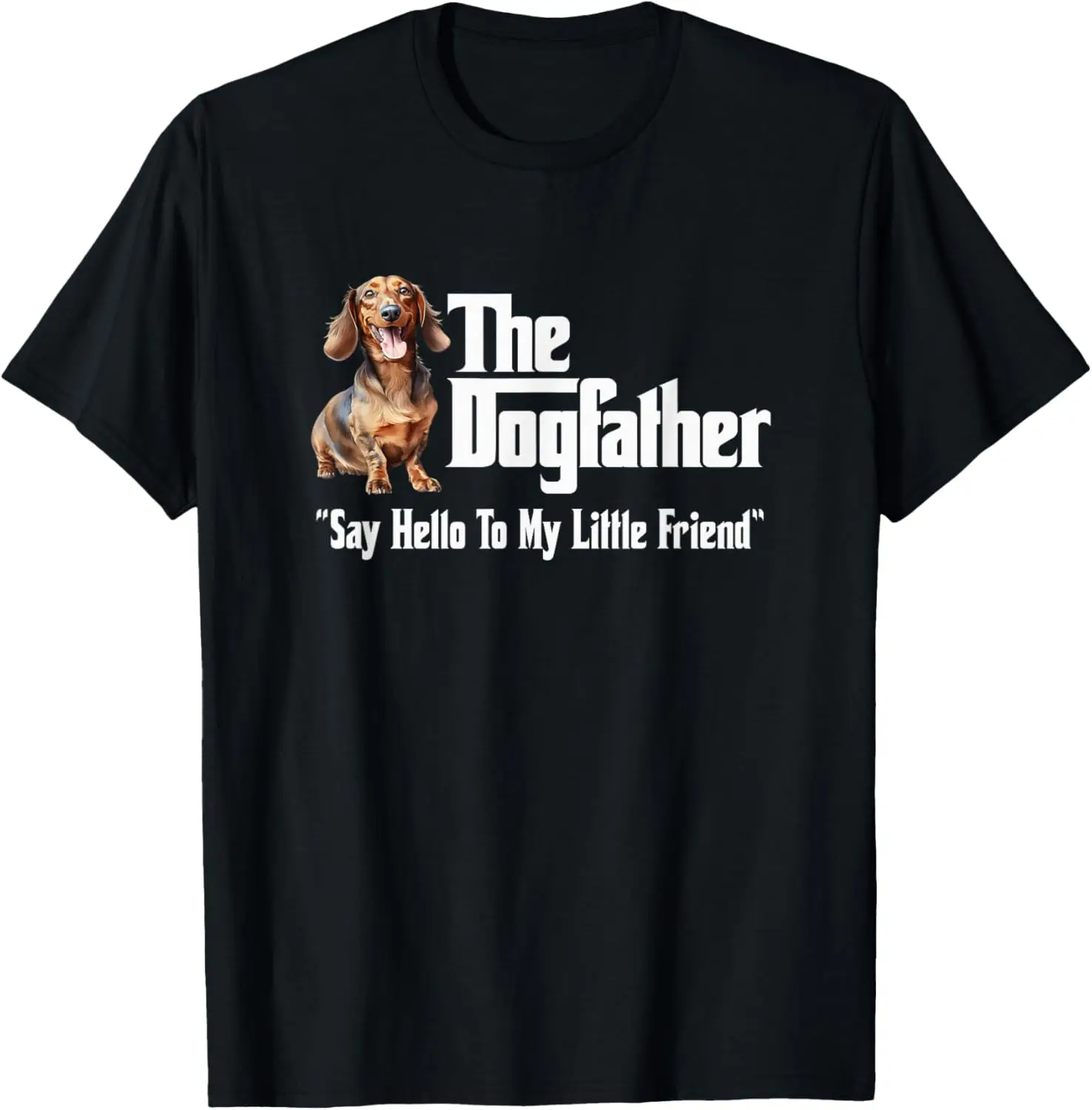 

Футболка «Такса Dogfather» — модная и повседневная милая художественная одежда с короткими рукавами и круглым вырезом.