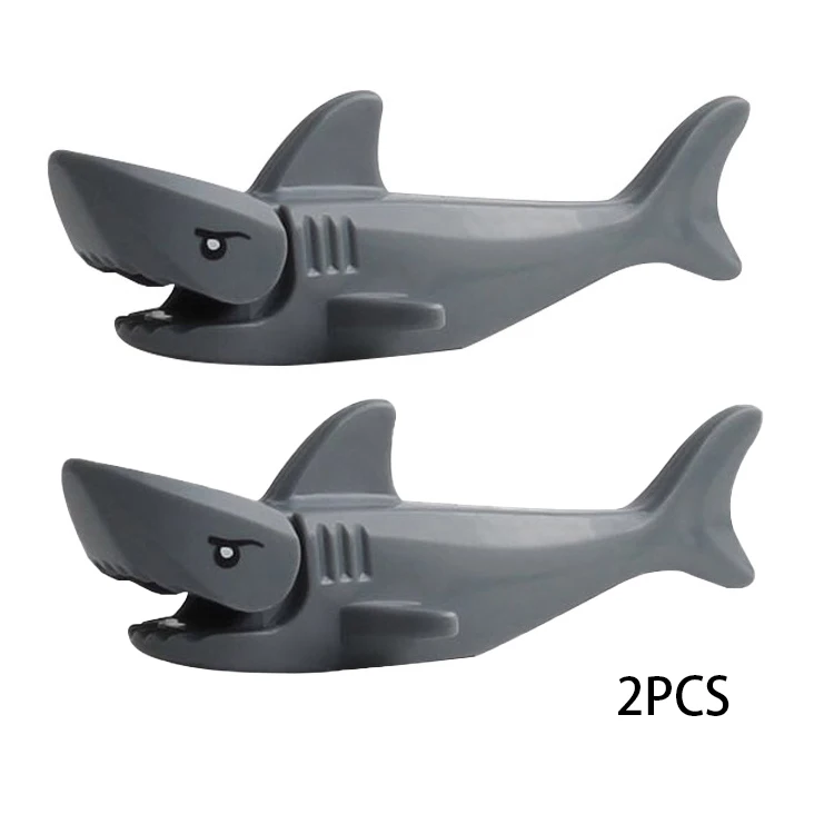MOC Meerestiere Bausteine Meereszene Hai Oktopus Mantarochen Clownfisch Wal Krabbe Schildkröte Bausteine Spielzeug Kindergeschenk