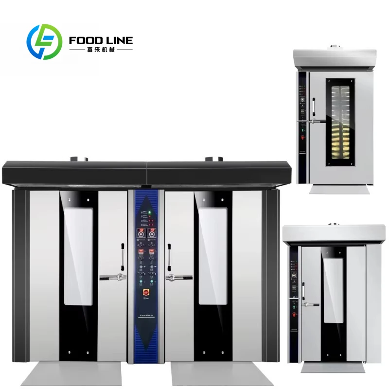 Customized size Automatic digital 16-32 tray rotating hot air gas deck oven restaurant bread