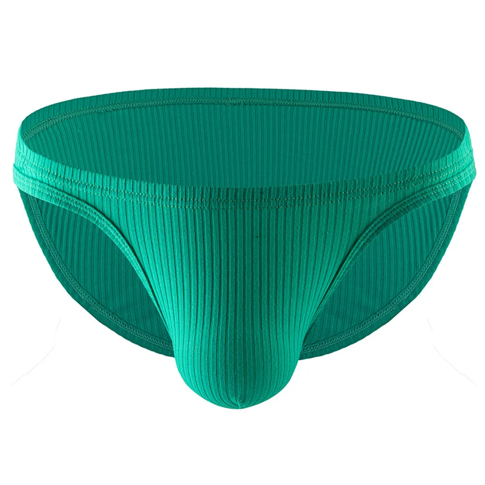 

Men's Threaded Cotton Briefs Underwear Sweatwicking Low Waist Underpants with Bulge Pouch for Active Lifestyle