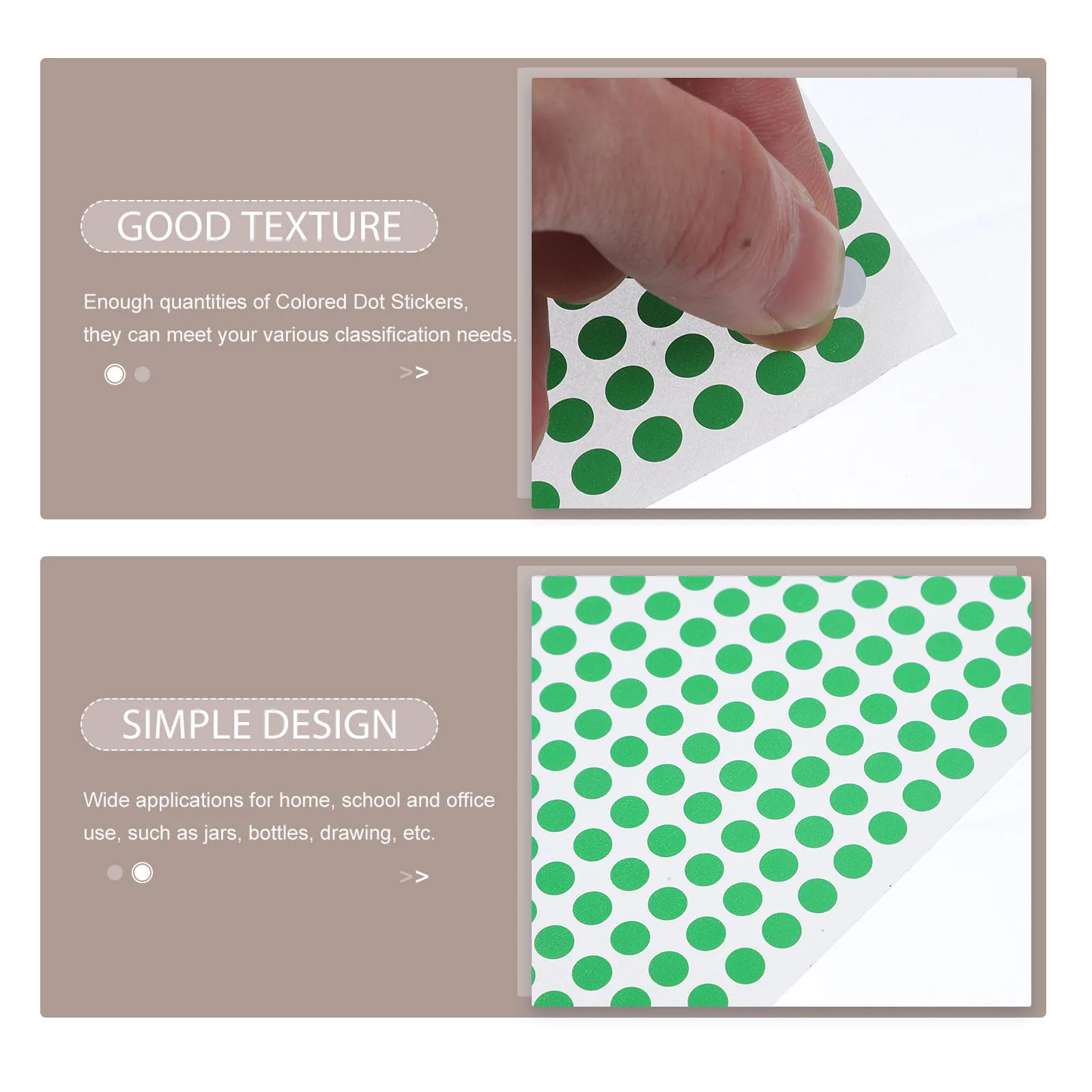 

15 Sheets Colored Tag Stickers Round Dot Laptop Label Dots Self-adhesive Circle Colorful for Labeling