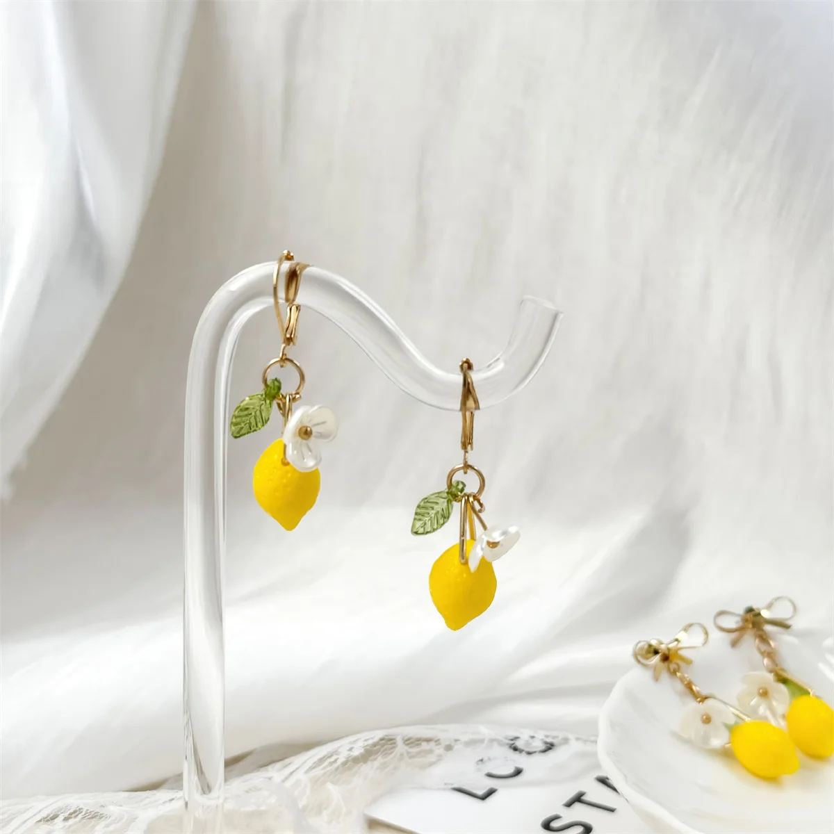 Fashion Y2k Stylish Lemon shaped Dangle Earrings Citrus Earrings Adornment Ear Hooks Dangle Ear Rings Ornament Earrings Women