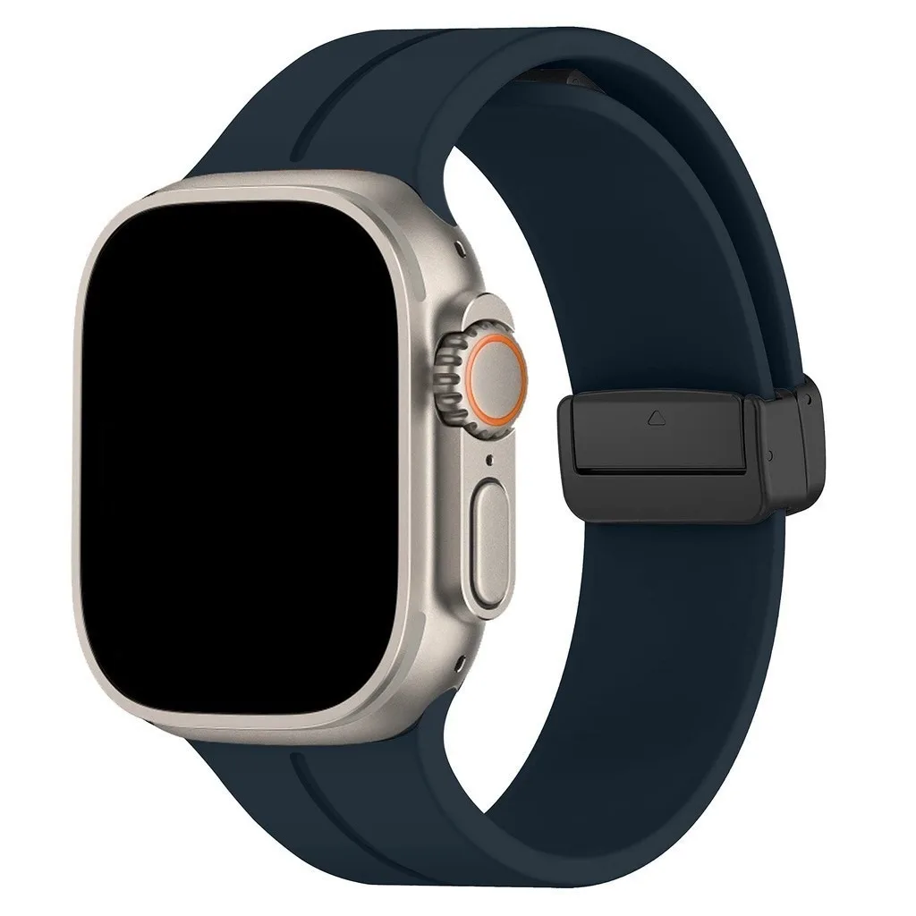 Magnetische band voor Apple Watch Ultra Band 49 mm 45 mm Siliconen armband iWatch Series 7 8 se 6 5 3 44 mm 40 mm 41 mm 42 mm 38 mm band - afbeelding 1