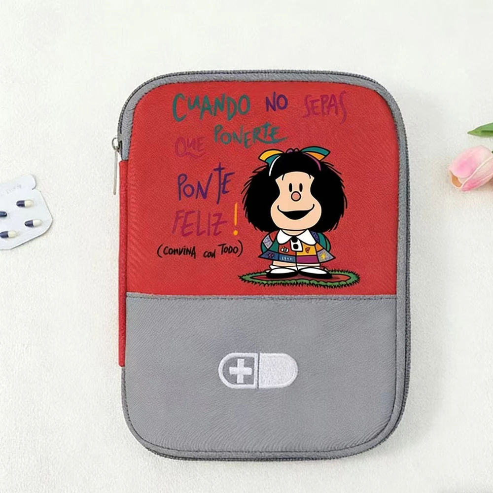 Portable First Aid Pouch | Large Capacity Emergency Kit Bag with Cross Emblem, Durable, Travel-Friendly Medicine Storage Organiz