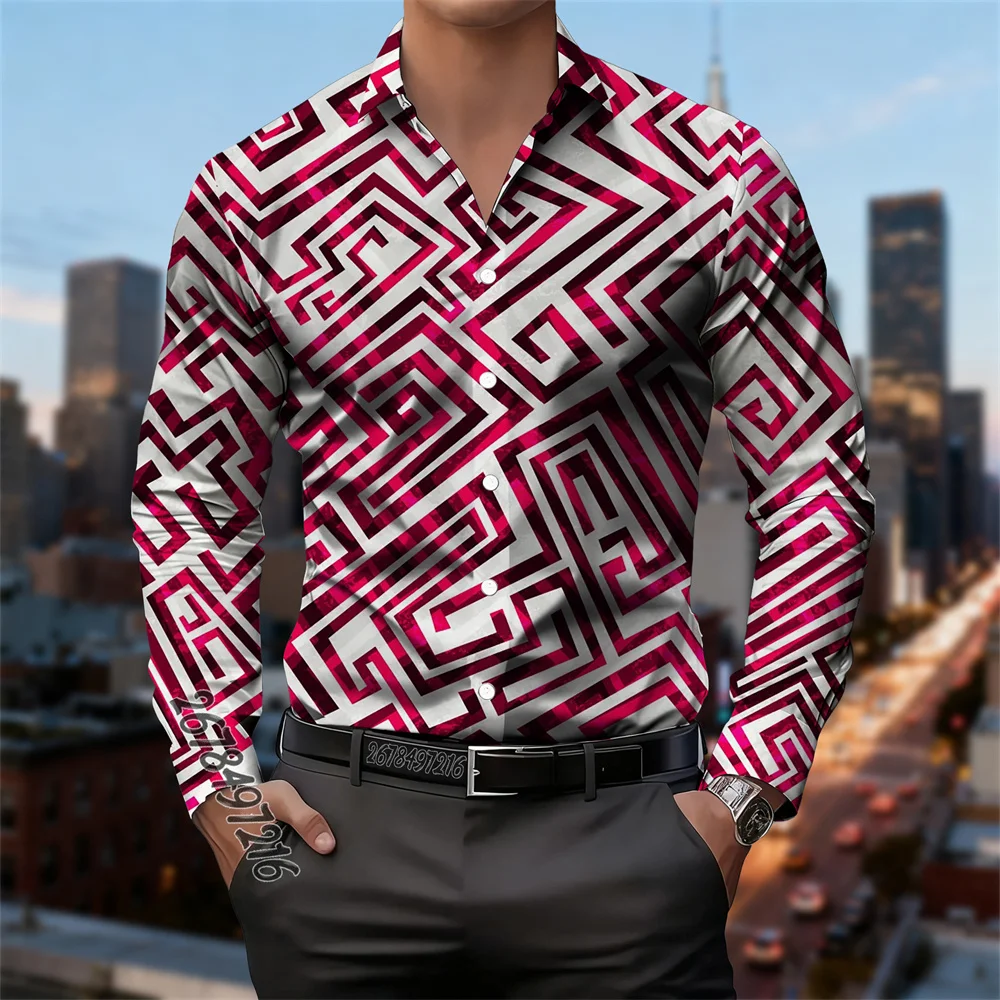 20 stili di camicie a maniche lunghe con stampa greca fresca da uomo: eleganti, retrò, lussuose, di alta qualità, senza pieghe, con risvolto