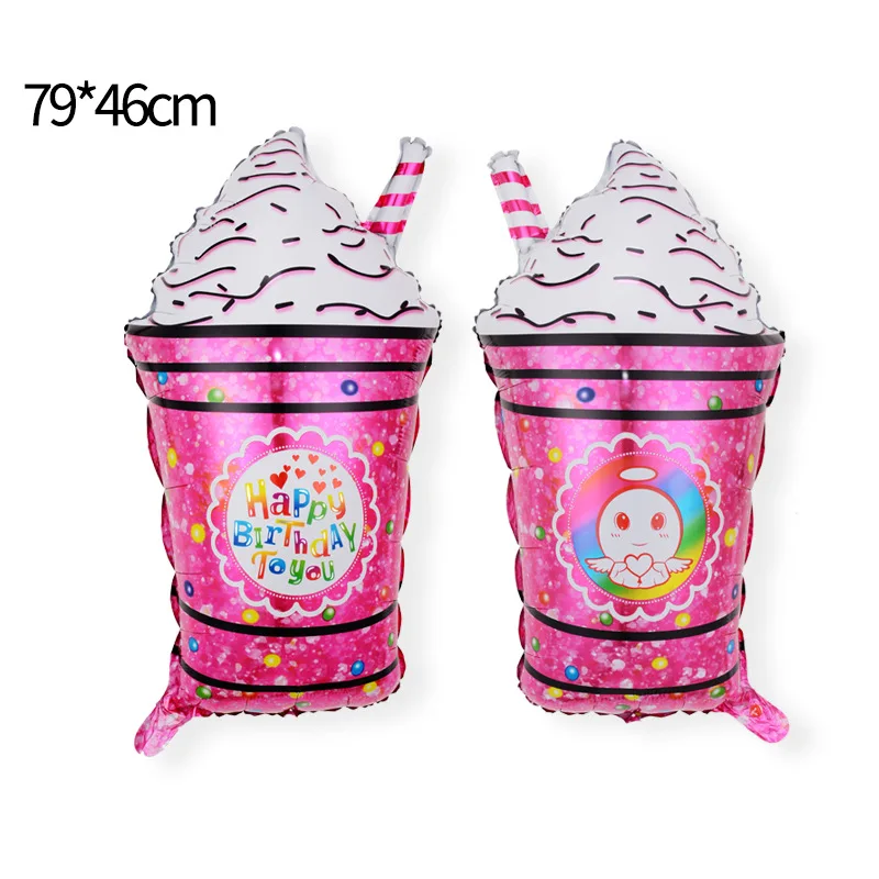 Ice Cream Cone Candy Shaped Aluminum Film Balloon Ice Cream Party, Summer Decoration for Children's Birthdays