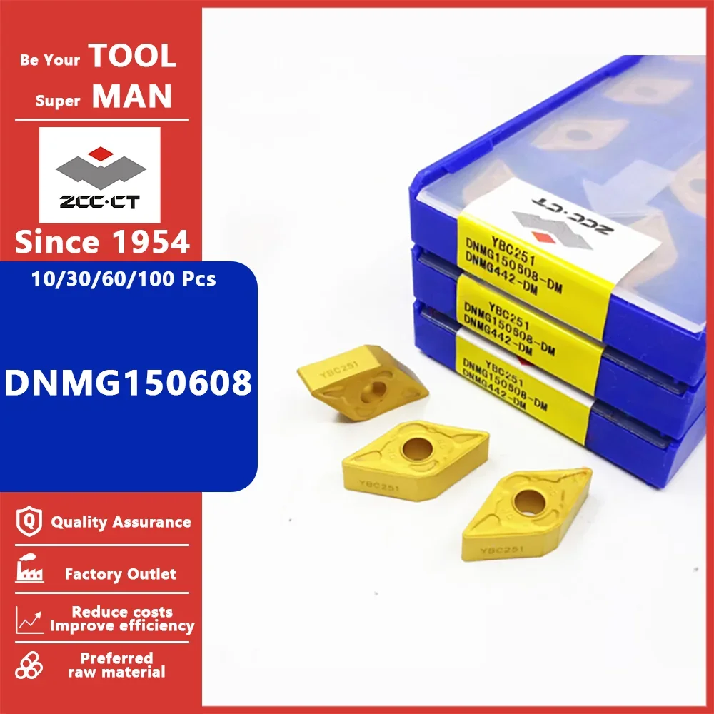 

ZCCCT DNMG150608 DNMG 150608 Finishing Medium Roughing Turning Carbide Inserts Cutting Tool CNC Tools Lathe Cutter Tool