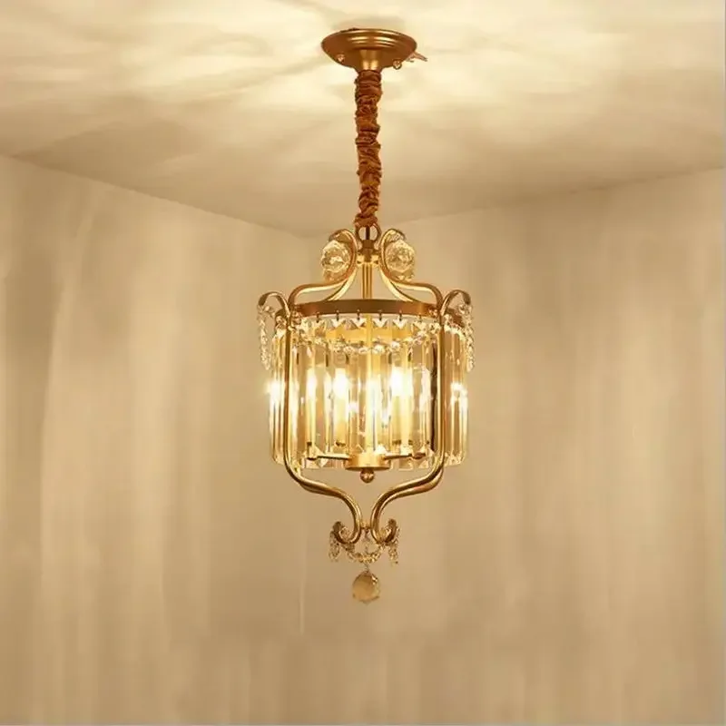 Small Crystal Chandelier Lighting For Bedroom Study Room Ceiling Chandeliers Gold Black Lustre Cristal Light Fixtures