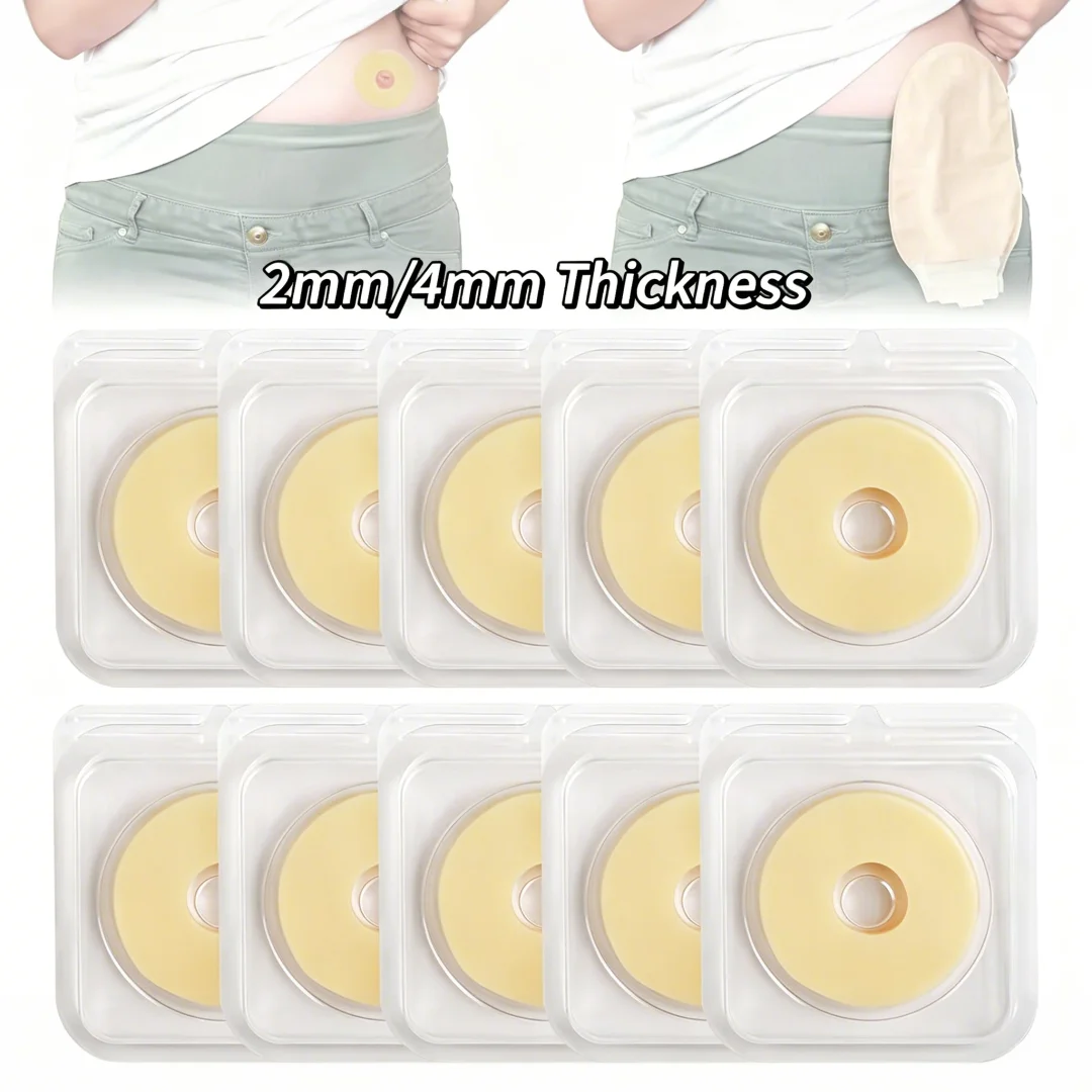 

10 шт. 2/4 мм формуемые эластичные кольца-удлинители для стомных мешков, улучшающие герметичность, предотвращающие протечки