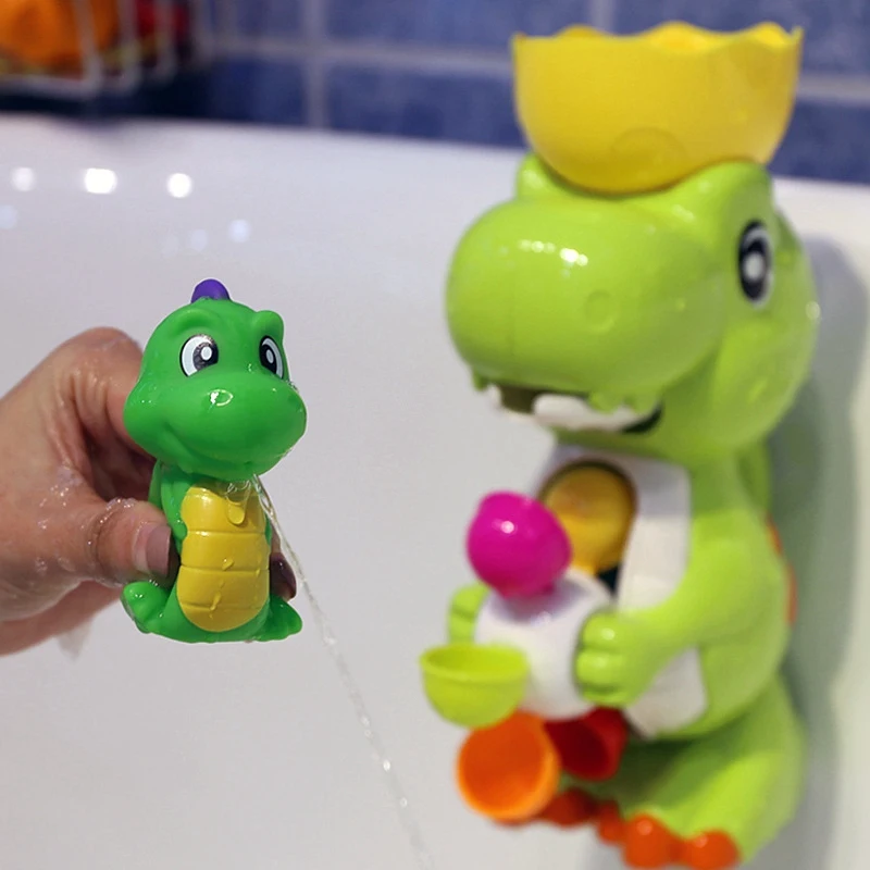 Jouets de Bain en Forme de Dinosaure, Cascade, Moulin à Vent, Livre d'Eau, pour Enfant, Amusant, Développement Sensoriel