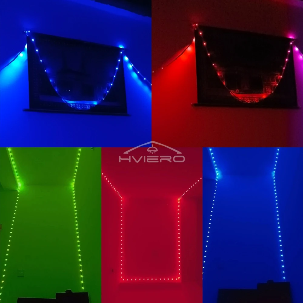 Dubbele Rij DC 12 V Flexibele Neon Koord 5 M RGB LED Strip Licht SMD 5050 Chip Voor Thuis woonkamer Vakantie Kerst Decoratie Lamp