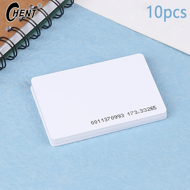 10pcs IC White Card With Film TK4100 Attendance Work Permit Double-sided Printed PVC Portrait Card