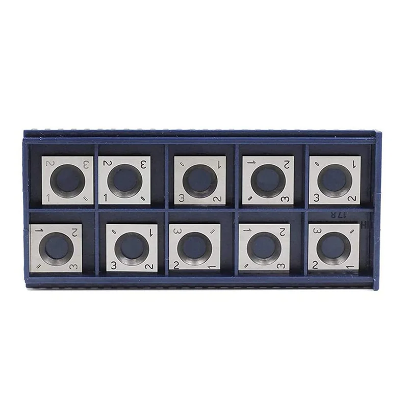 

ABRW-100Pcs 14Mm Square Straight Carbide Cutter Insert With 100Pcs M610mm Screws For Wood Working Spiral