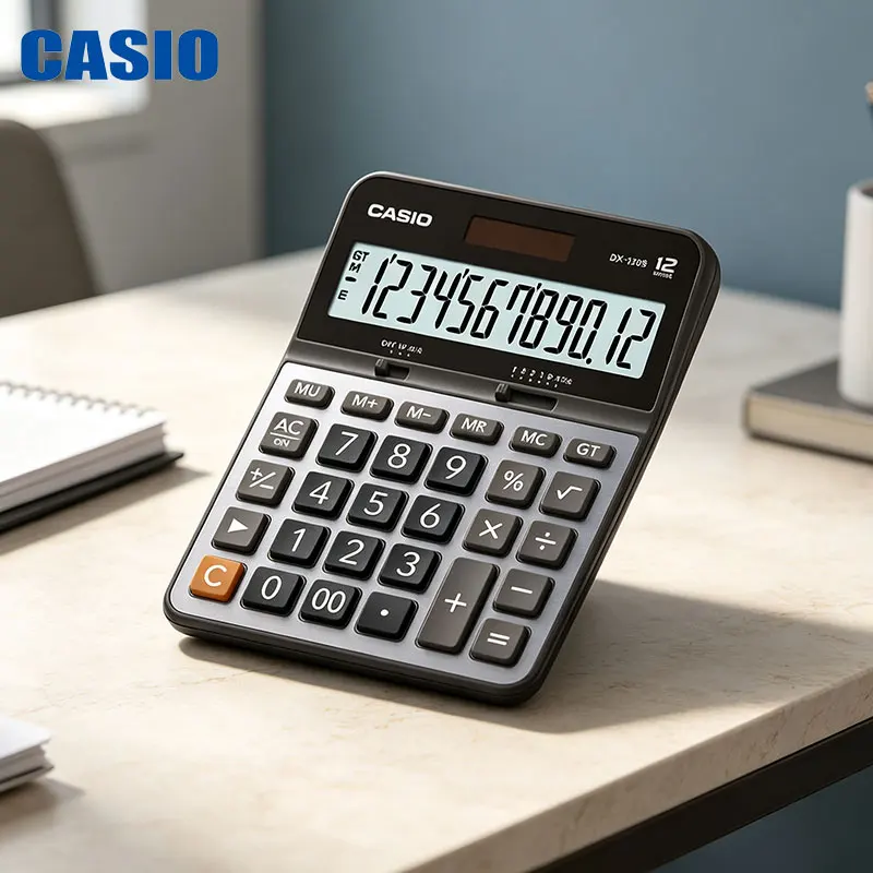 Casio DX-120B/12B AX-12B/120B SL-310YC Precision Metal Textured Business Calculator - Lightweight and Portable Business Model