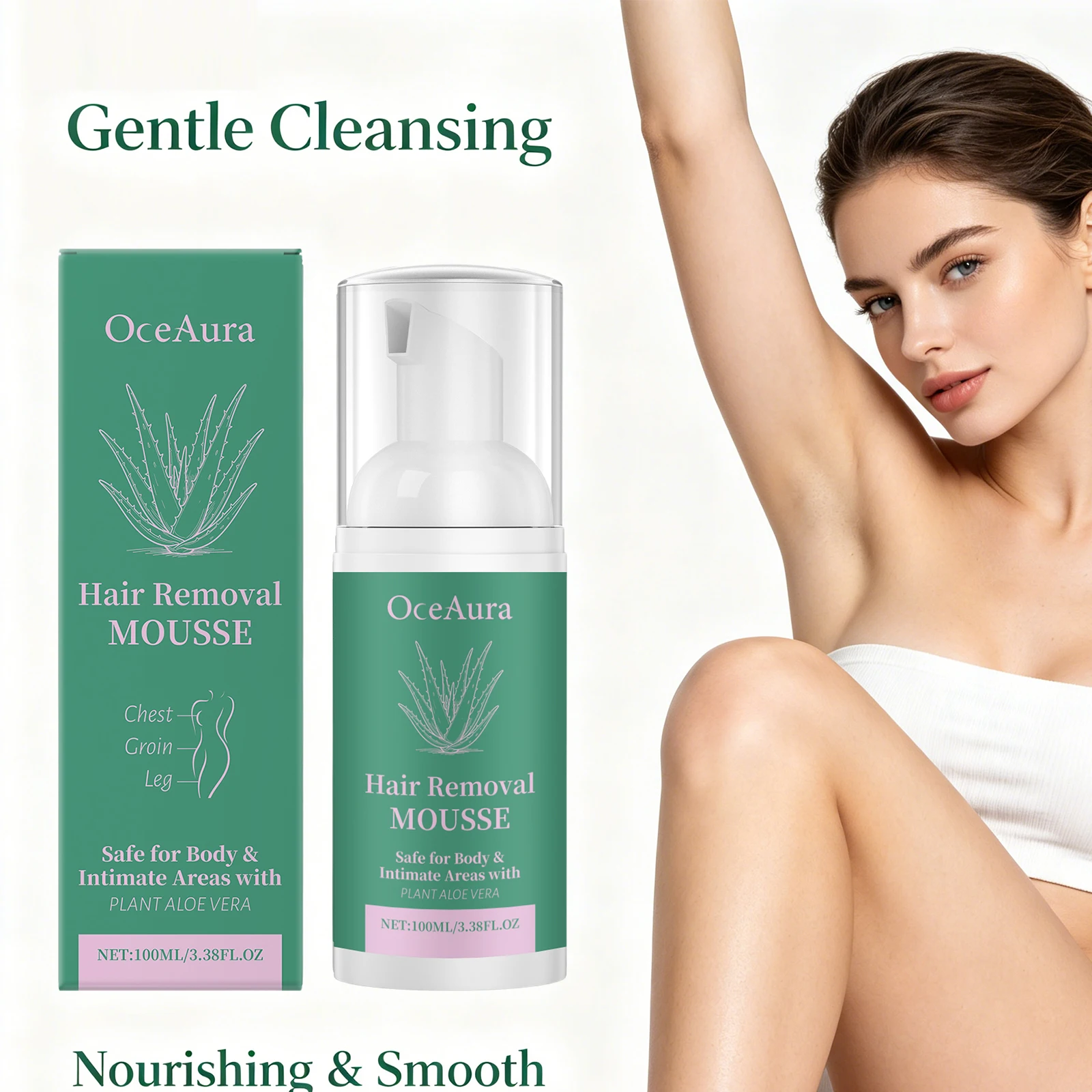 Aloe Vera Hair Removal Mousse - огляд і ціна Hair Care With Aloe Vera