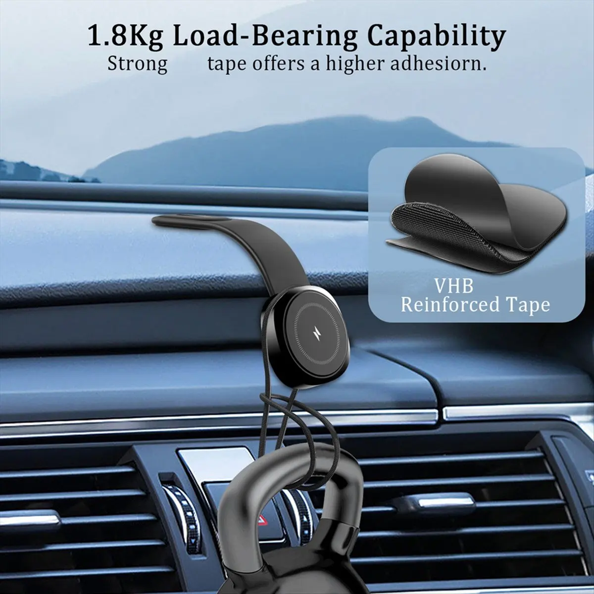 【Charger】 Magnetic Car Wireless Charger Fast Charging Car Phone Holder Center Control Screen for 15 14 13 12 Pro Max