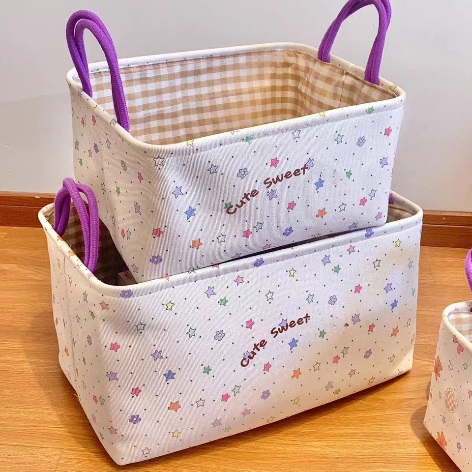 Country-style Floral Open Wardrobe Storage Basket, Canvas Storage Basket Fabric-lined Storage Box, Canvas Storage Basket With Steel Edging, Storage Box, Toy Storage Basket, Blanket Storage Basket, Personal Item Storage Basket.