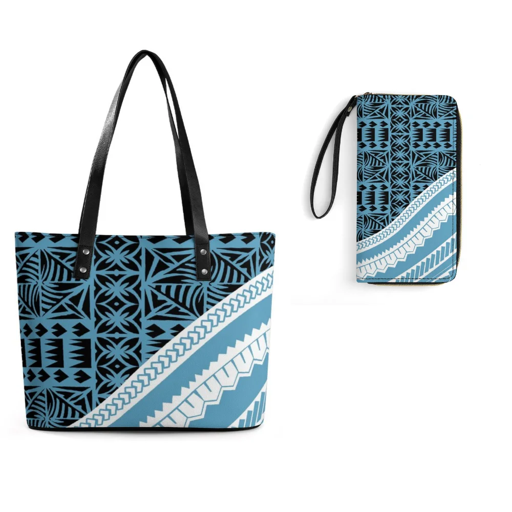 

Classic Travel Handbag And Purse Set Polynesian Shoulder Bag For Women Custom Printed Casual Overnight Bag Tote Bag For Women
