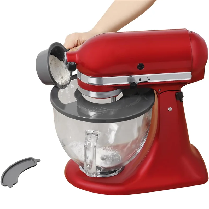 BAAN-5 Quart Tilt-Head Stand Mixer غطاء وعاء زجاجي لـ Kitchenaid K5GB مع واقي من الرذاذ إضافة فتحة المكونات