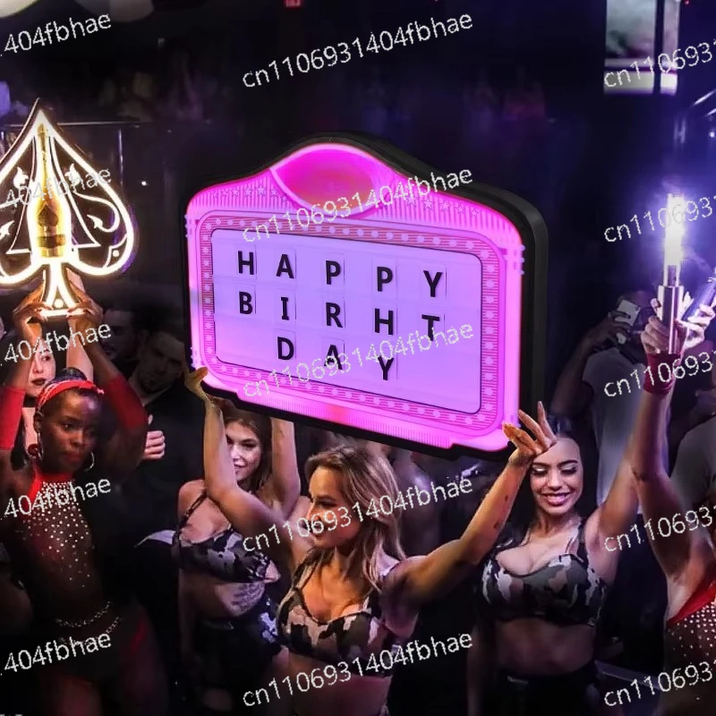 

Светодиодная доска-презентер с индивидуальным логотипом для бутылок, классическая световая вывеска-алфавит, доска для клуба/сервисного клуба, доска для демонстрации