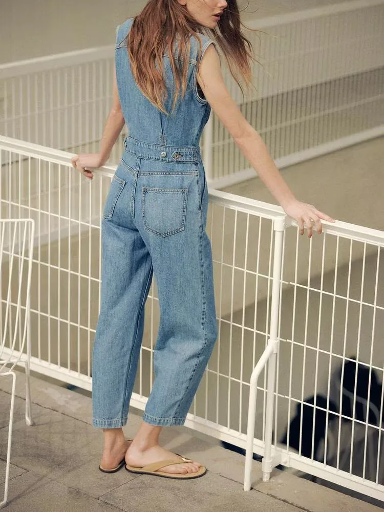 

Summer New Women's Casual Balloon Denim Overalls Versatile High Waist Long Pants High Quali Fabric 00% Cuser Satisfaction