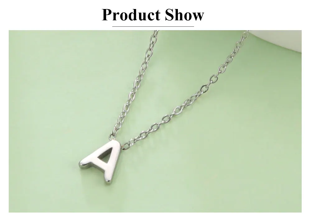 Cazador Minimalistische Initial A-Z Buchstaben Halskette für Frauen Alphabet Edelstahl Halsband Ketten Schmuck Geburtstagsgeschenk Großhandel – Detail 9