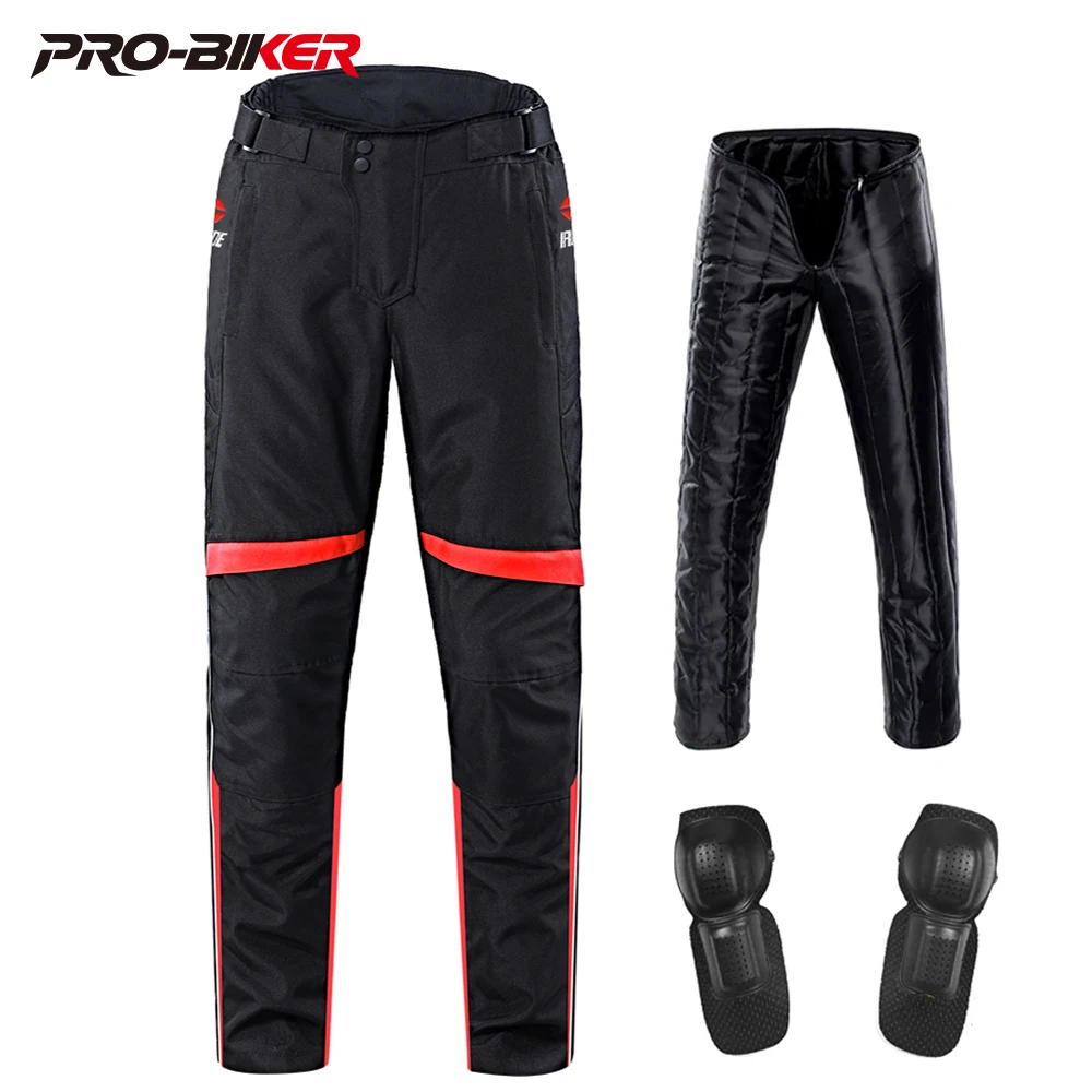

Winter Motorcycle Pants Warm Motorbike Trousers Knee Protective Pads Cycling Biker Waterproof Moto Pants Windproof
