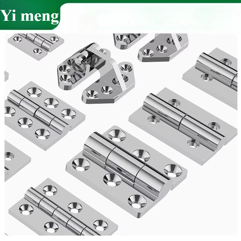 304 Stainless Steel Hinge with Heavy-Duty Folding Hardware Sliding Leaf 180-Degree Full-Opening Hinge Set