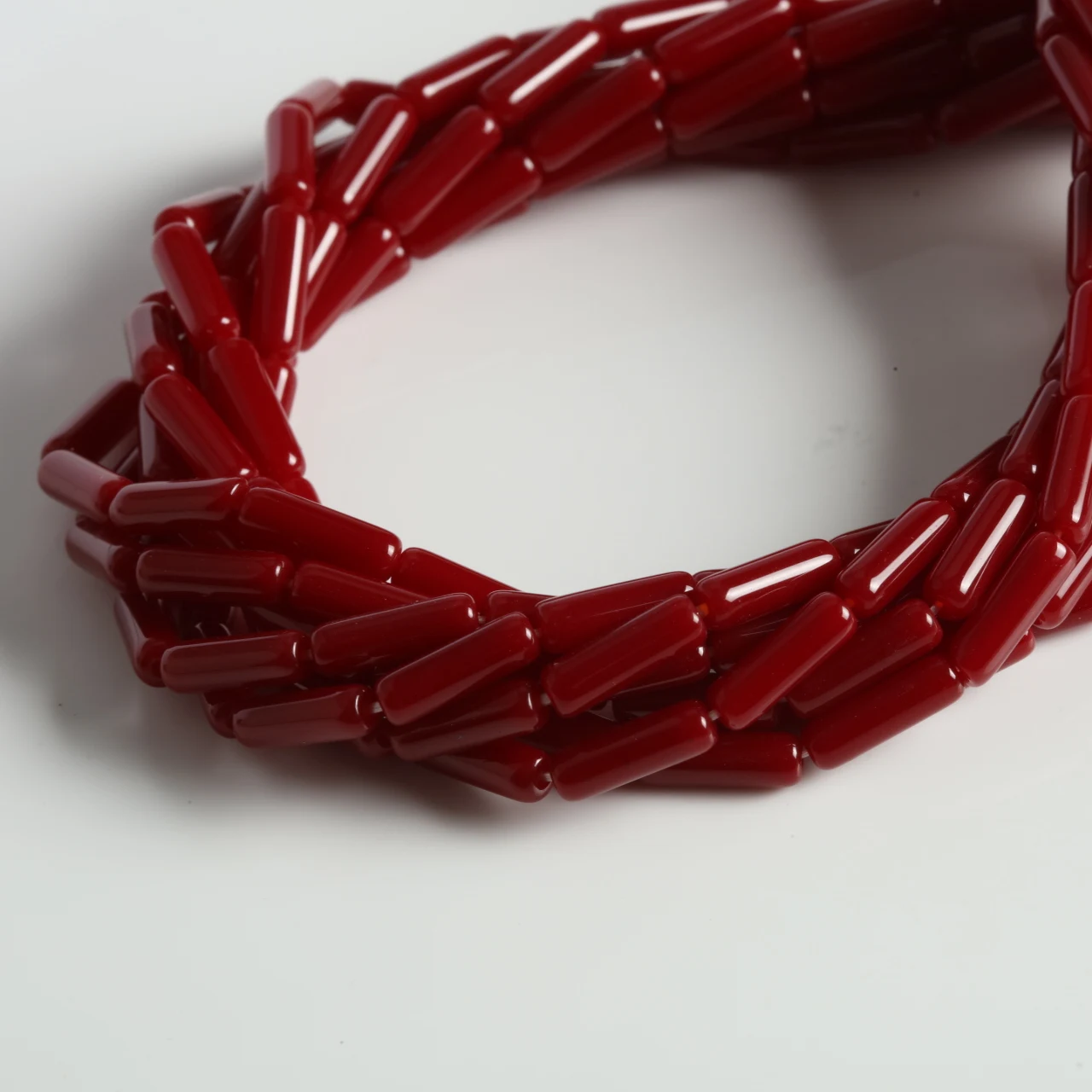 235pcs/lot Glass Beads Long Tube Shape Loose Spaced Glass Bead For DIY Handmade Earrings Bracelet Jewelry Wholesale