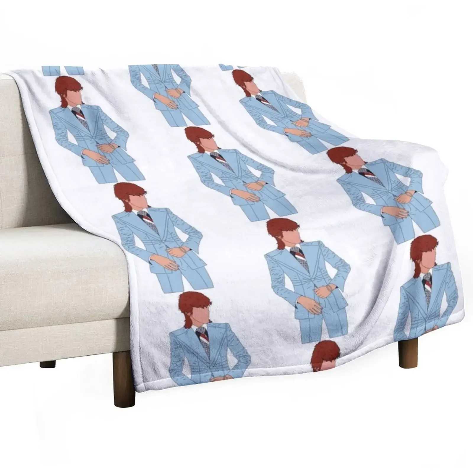 

Bowie Throw Blanket Hairy Flannel Fabric wednesday Blankets