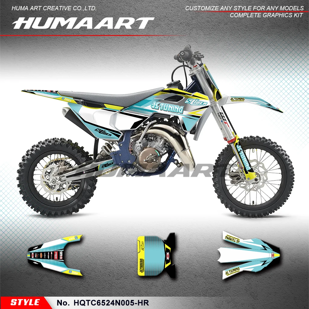 

HUMMART Racing Graphics Sticker Sheet Kit for Husqvarna TC 65 TC65 2024, HQTC6524N005-HR