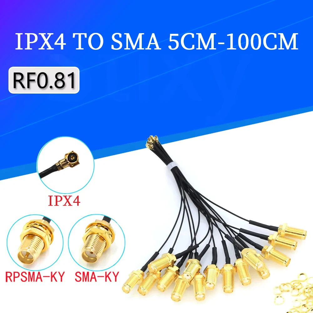 5 SZTUK RP-SMA do U.FL IPX MHF4 Pigtail Cable Antena dla NGFF M.2 9260 9560 8265 NGW z antenami dla bezprzewodowej karty routerów Wifi