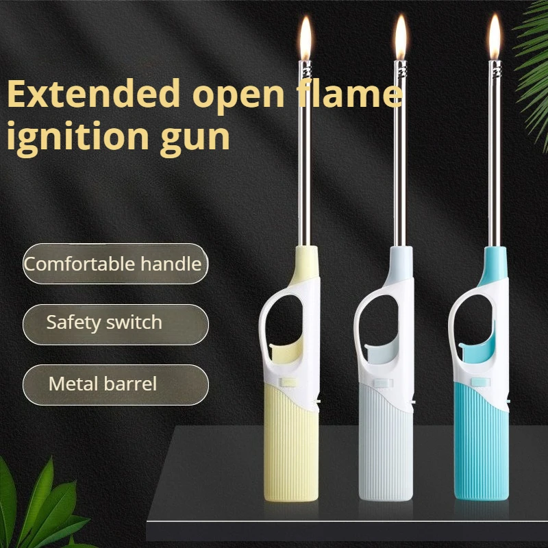 

Metal Ignition Gun Electronic Igniter Gas Stove Natural Gas Stove Kitchen Lengthened Handle Open Flame Long Mouth Lighter Rod
