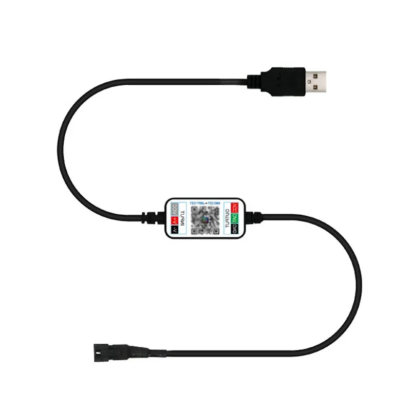 BT LED Strip Controller, Mini USB Smart Light Controller with APP Control, 5V 1A Adjustable Dimmer for Color Changing LED Lights