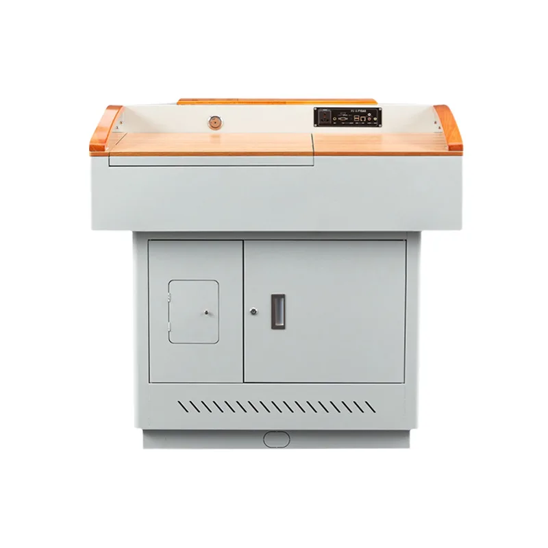 Мультимедийный подиум Умный класс Учебная школа Подиум с центральным управлением Стальной компьютерный перекидной подиум