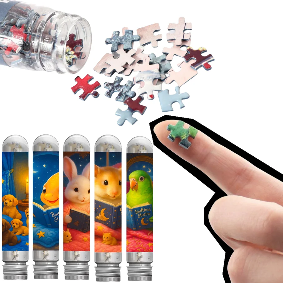 5 Packs Adult Mini Test Tube Puzzle Jigsaw Funny Educational Game Home Decor Birthday Halloween Thanksgiving Christmas Gifts