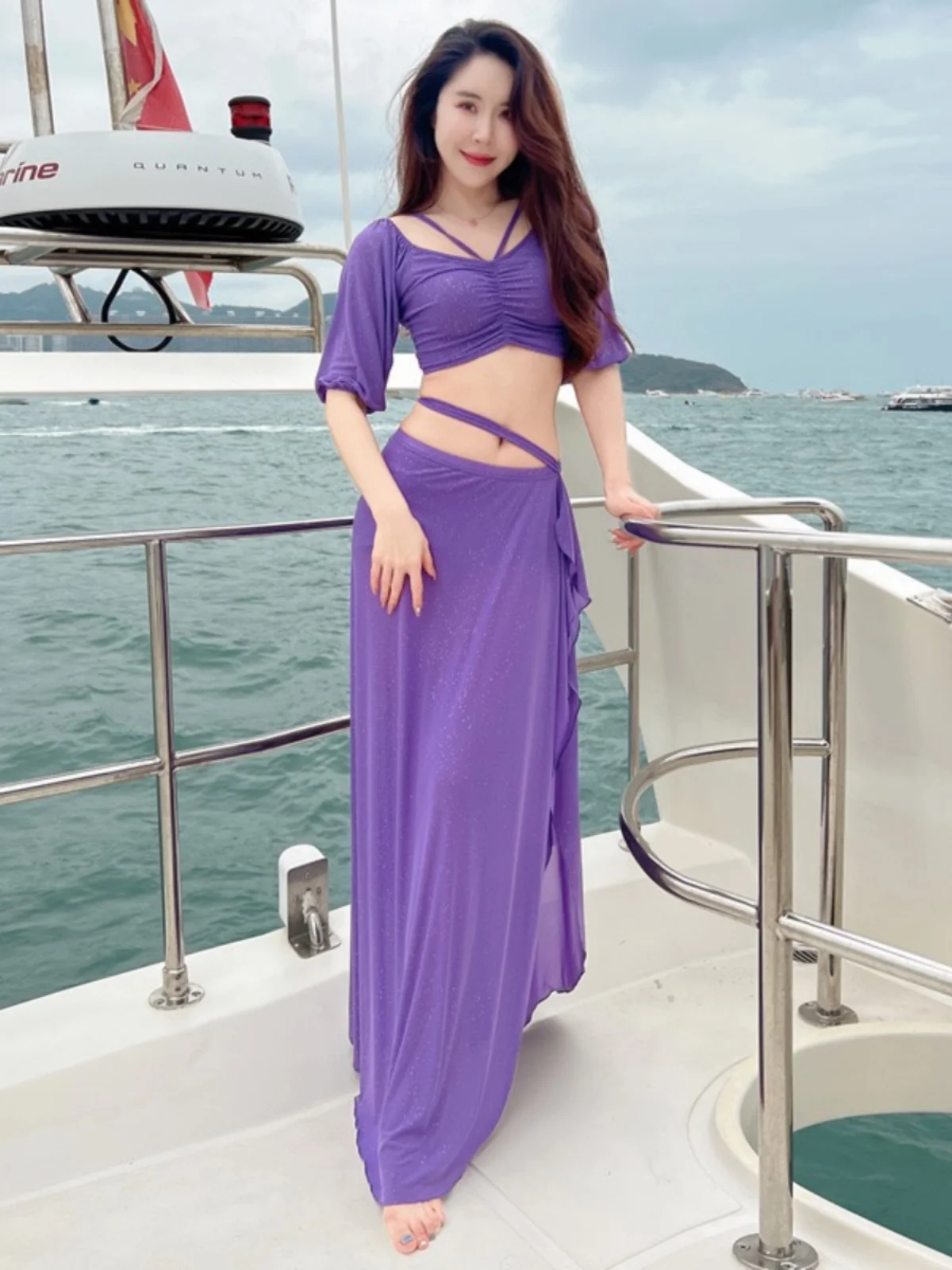 بدلة تنورة نسائية على الطراز الملكي للرقص الشرقي ، ملابس للتمارين الرياضية ، فرنسية ، شرقية ، فريق ، ملابس عمل ، جديد