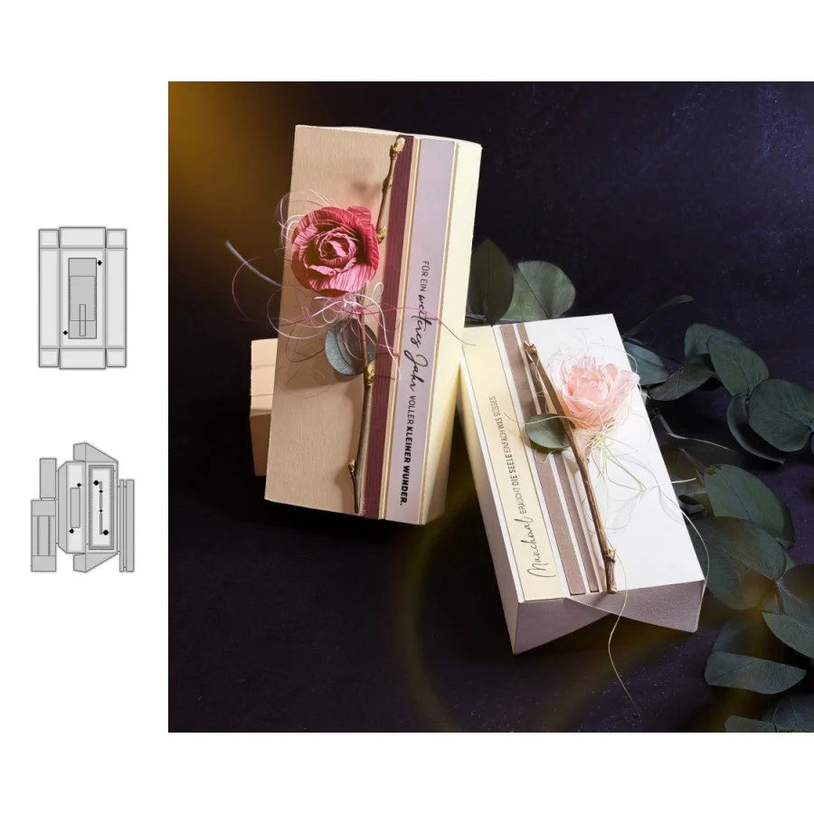 2026 Neue Flip-Box Metall-Stanzformen für DIY Scrapbooking Kartenherstellung Schablonen Prägung Basteldekoration