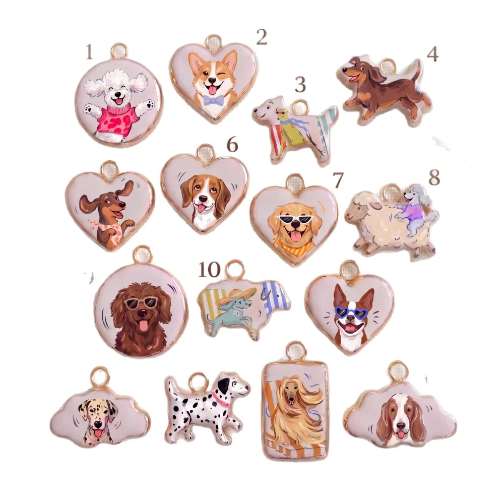 316 Edelstahl Wasserdicht Farberhaltend Niedlicher Schafhund-Hut DIY Anhänger Charms für Schmuck – Detail 5