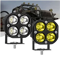 Mini luz led de trabajo para coche, foco cuadrado amarillo y blanco, 12V, 24V, lámpara antiniebla todoterreno para camión Lada 4X4 4WD, accesorios para coche