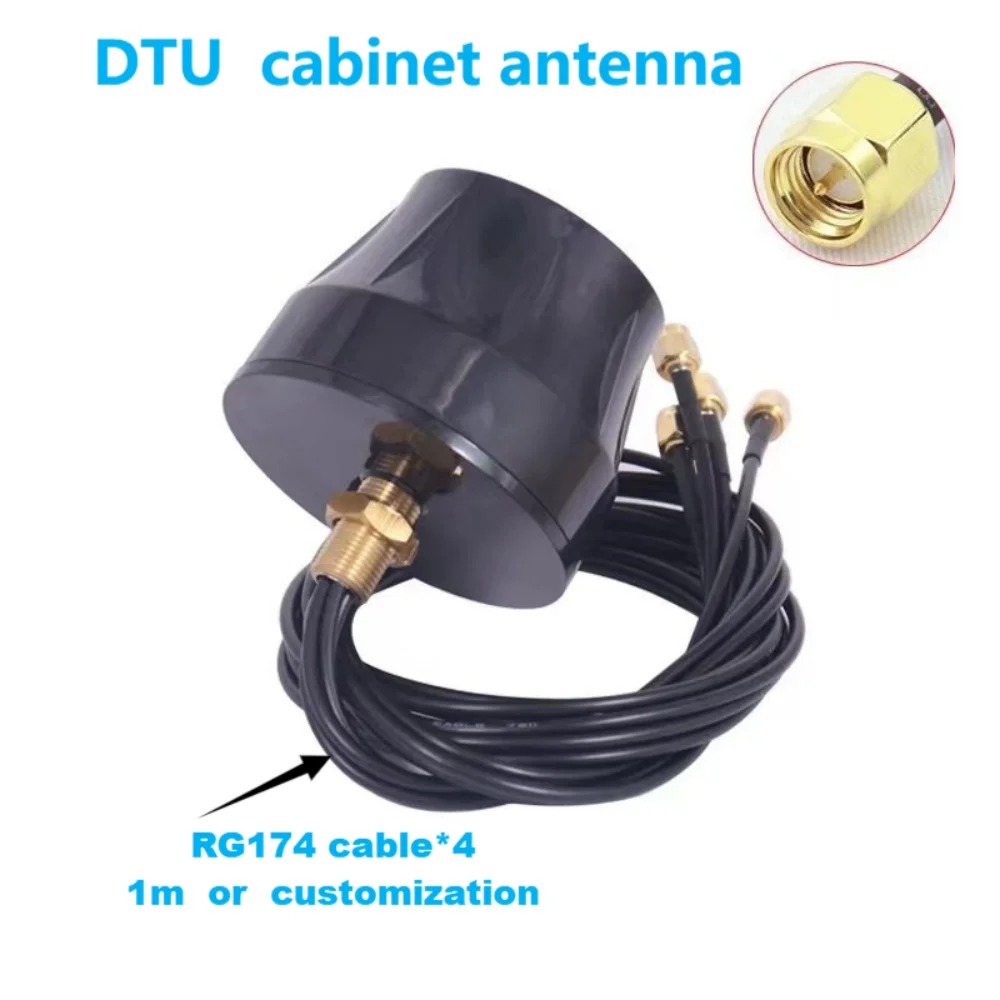 Long range 5G 600~6000Mhz antenna combine antenna with RG 174 Cable 4x4 5G 4G waterproof Antenna with screw mounting