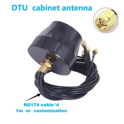 Long range 5G 600~6000Mhz antenna combine antenna with RG 174 Cable 4x4 5G 4G waterproof Antenna with screw mounting