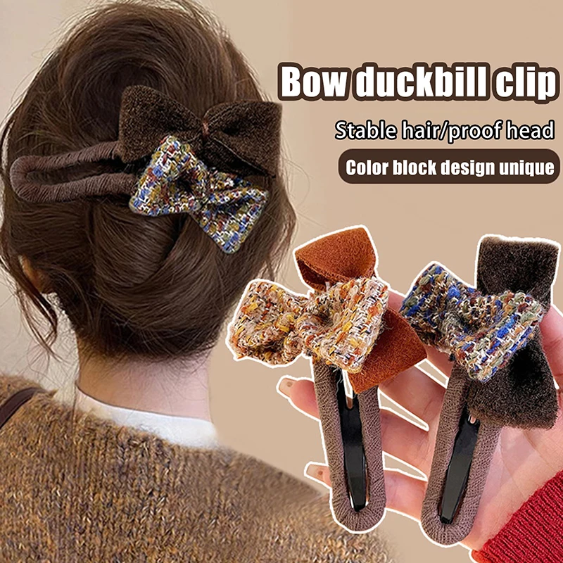 

Bow Plush Hair Clips Hair Women Accessories Temperament Hair Clip Headwear Hair Accessories